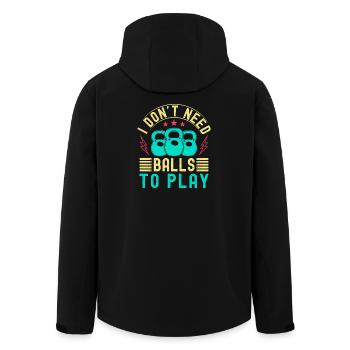 Les passionnés de fitness n’ont pas besoin de ballons pour jouer - Veste softshell homme en polyester recyclé Stanley/Stella - noir - Dos - AI Model Male 185 light (185cm)