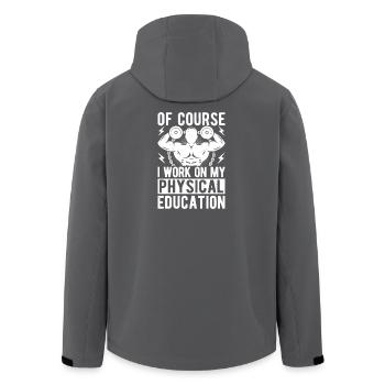 Gym Junkies Work On My Physical Calisthenics - Recycelte Männer Softshell-Jacke von Stanley/Stella - Schwarz - Hinten - AI Model Male 185 light (185cm)