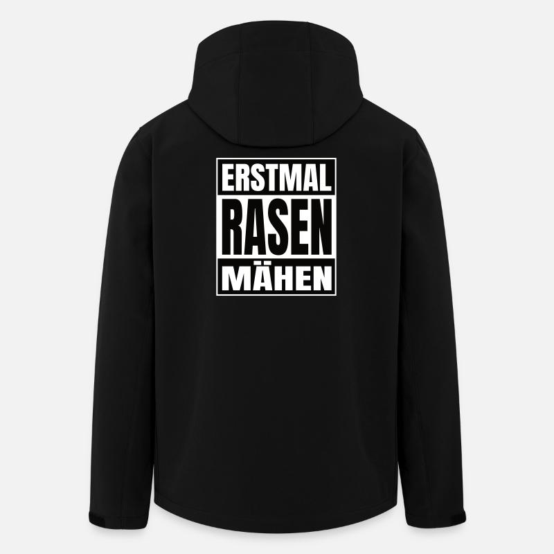 Erstmal Rasen mähen - Recycelte Männer Softshell-Jacke von Stanley/Stella - Schwarz