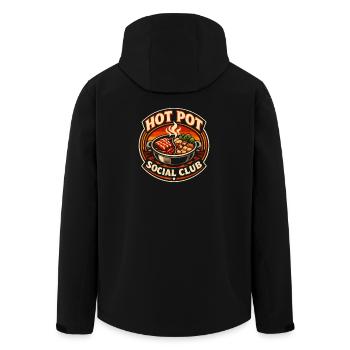Hotpot-Club | Hot Pot, Fondue, Asia Food - Recycelte Männer Softshell-Jacke von Stanley/Stella - Schwarz - Hinten - AI Model Male 185 light (185cm)