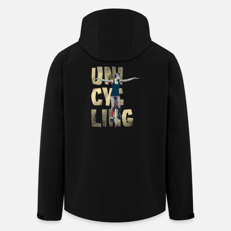 Einrad | Unicycling Freestyle - Recycelte Männer Softshell-Jacke von Stanley/Stella - Schwarz