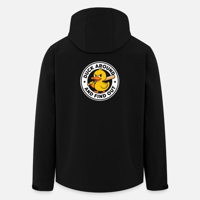 Duck Around and Find Out Funny Duck Badge - Men’s Recycled Softshell Jacket by Stanley/Stella - black