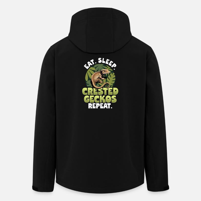Gecko à crête reptile drôle - Veste softshell homme en polyester recyclé Stanley/Stella - noir