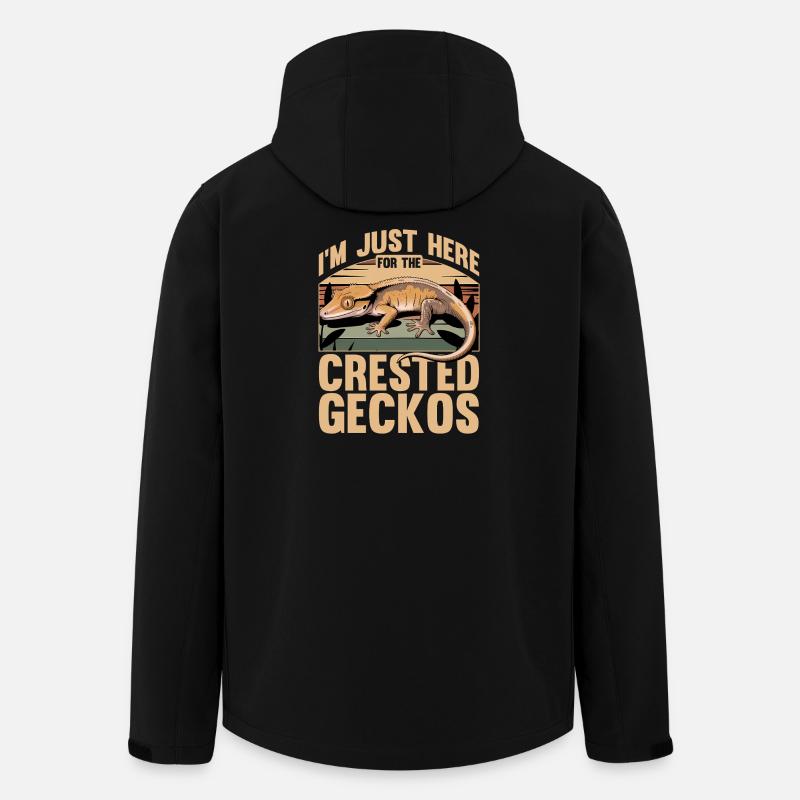 Funny Reptile Crested Gecko - Recycelte Männer Softshell-Jacke von Stanley/Stella - Schwarz