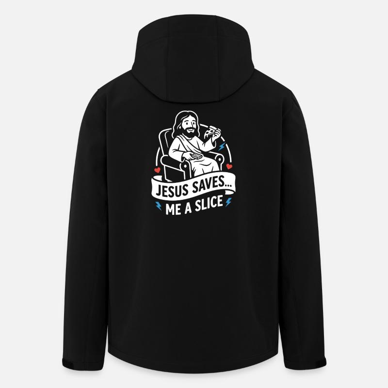 Jésus me garde une part drôle - Veste softshell homme en polyester recyclé Stanley/Stella - noir