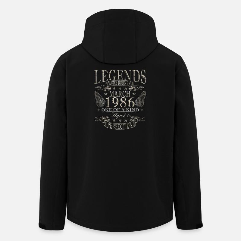 40e anniversaire mars 1986 - Veste softshell homme en polyester recyclé Stanley/Stella - noir