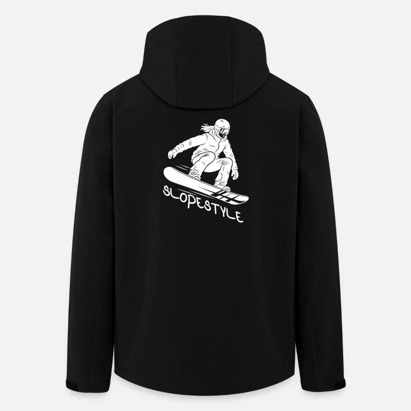 Slopestyle Snowboard Action Geschenk - Recycelte Männer Softshell-Jacke von Stanley/Stella - Schwarz