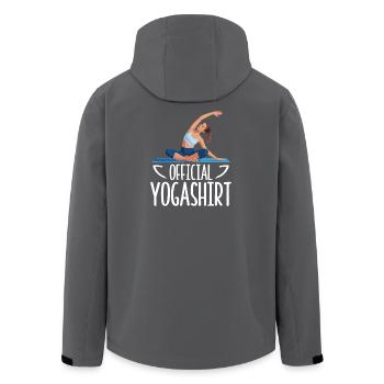 Yoga-Meditationstraining Yoga-Liebhaber-Yoga-Kurs - Recycelte Männer Softshell-Jacke von Stanley/Stella - Schwarz - Hinten - AI Model Male 185 light (185cm)