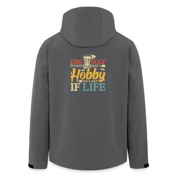 Disc Golf Gifts Disc Golf - Men’s Recycled Softshell Jacket by Stanley/Stella - black - Back - AI Model Male 185 light (185cm)