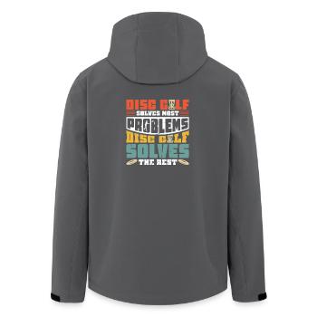 Disc Golf Gifts Disc Golf - Men’s Recycled Softshell Jacket by Stanley/Stella - black - Back - AI Model Male 185 light (185cm)