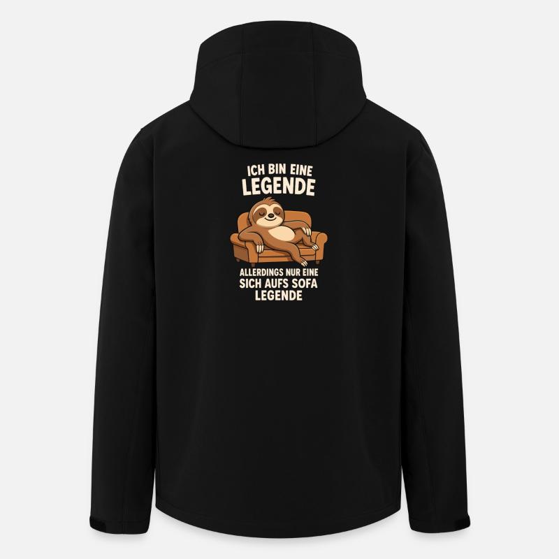 Sloth Sofa Legend Funny Saying - Men’s Recycled Softshell Jacket by Stanley/Stella - black