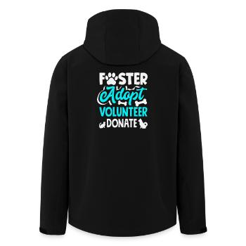 Foster Adopt Volunteer Animal Rescue Shelter - Men’s Recycled Softshell Jacket by Stanley/Stella - black - Back - AI Model Male 185 light (185cm)