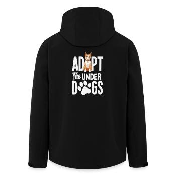 Adopt Dogs Animal Rescue Shelter - Men’s Recycled Softshell Jacket by Stanley/Stella - black - Back - AI Model Male 185 light (185cm)