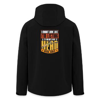 Disc Golf Gifts Disc Golf - Men’s Recycled Softshell Jacket by Stanley/Stella - black - Back - AI Model Male 185 light (185cm)