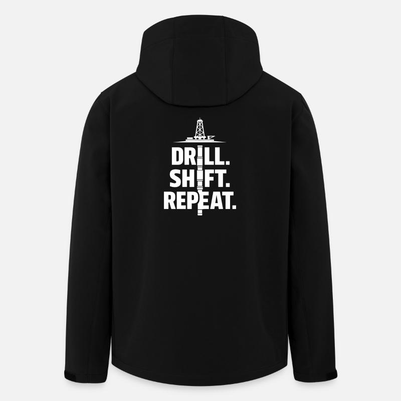 Offshore-bohrer-rig-bohrer Bohrboden Offshore - Recycelte Männer Softshell-Jacke von Stanley/Stella - Schwarz