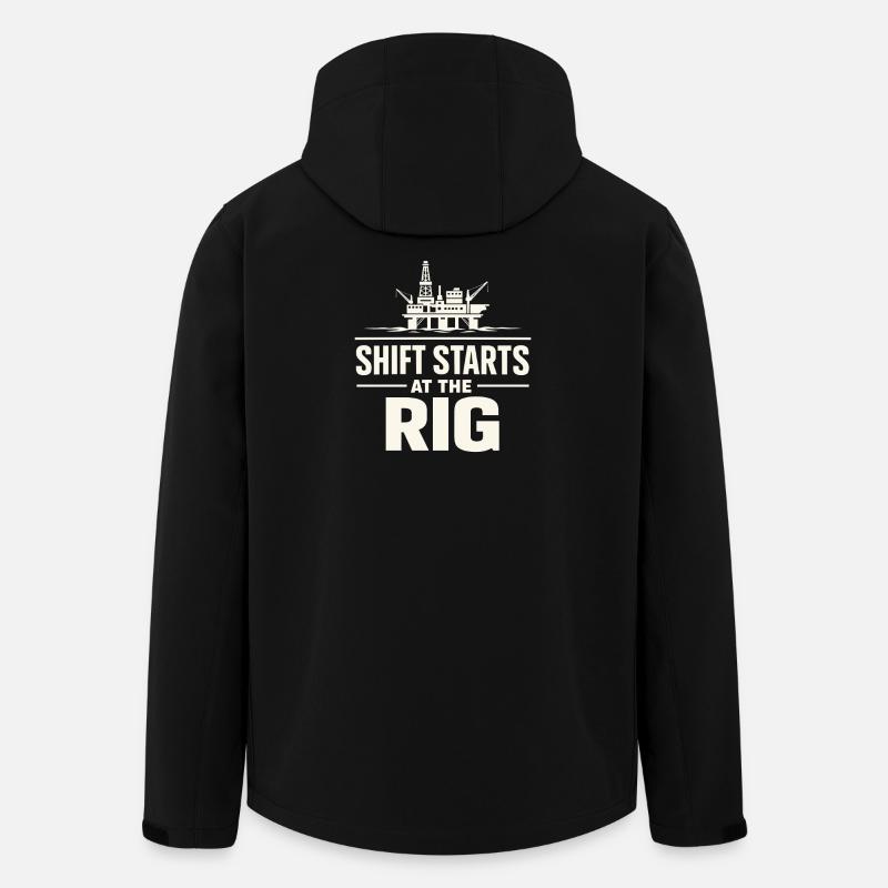 Offshore-bohrer-rig-bohrer Bohrboden Offshore - Recycelte Männer Softshell-Jacke von Stanley/Stella - Schwarz
