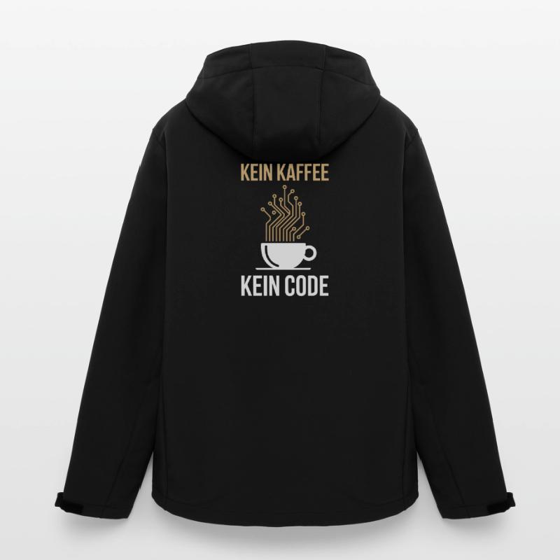 No Coffee No Code Programmeur Informaticien Veste softshell homme en polyester recyclé Stanley/Stella