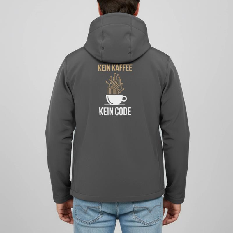 Kein Kaffee Kein Code Programmierer Informatiker Recycelte Männer Softshell-Jacke Discoverer von Stanley/Stella