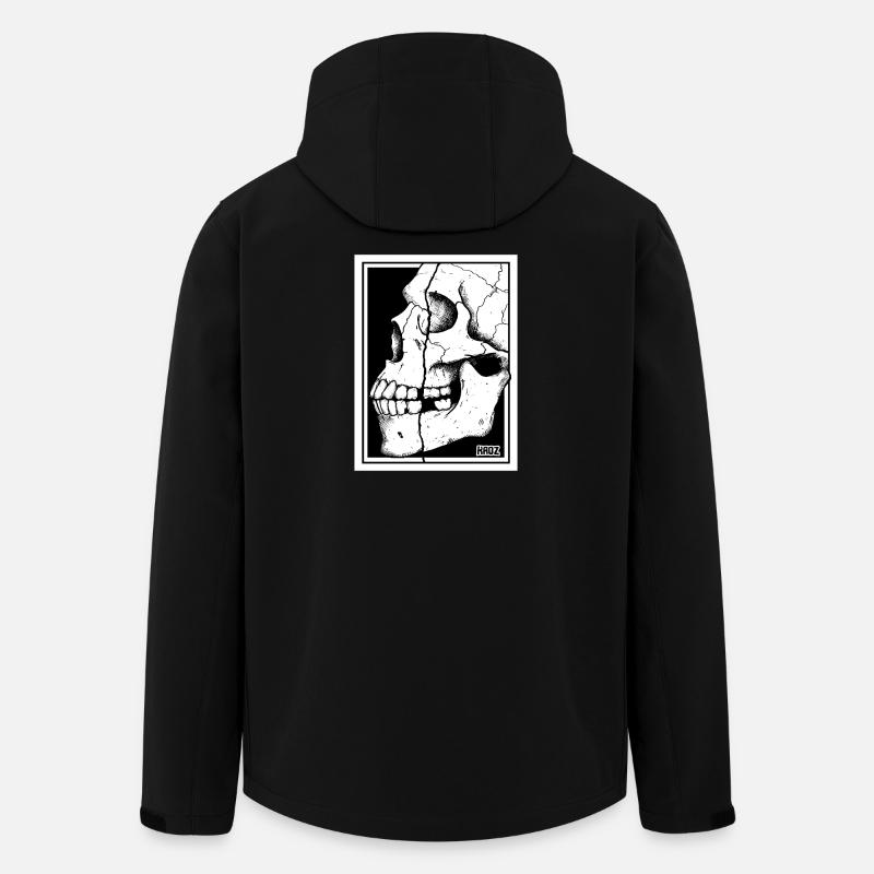 Portrait du crâne brisé - Veste softshell homme en polyester recyclé Stanley/Stella - noir