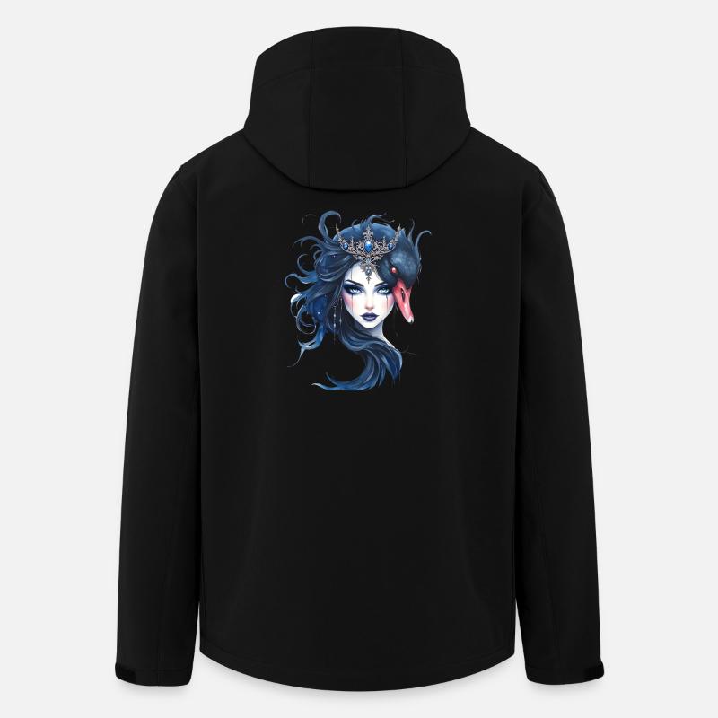 Reine Bleue avec Swan - Veste softshell homme en polyester recyclé Stanley/Stella - noir