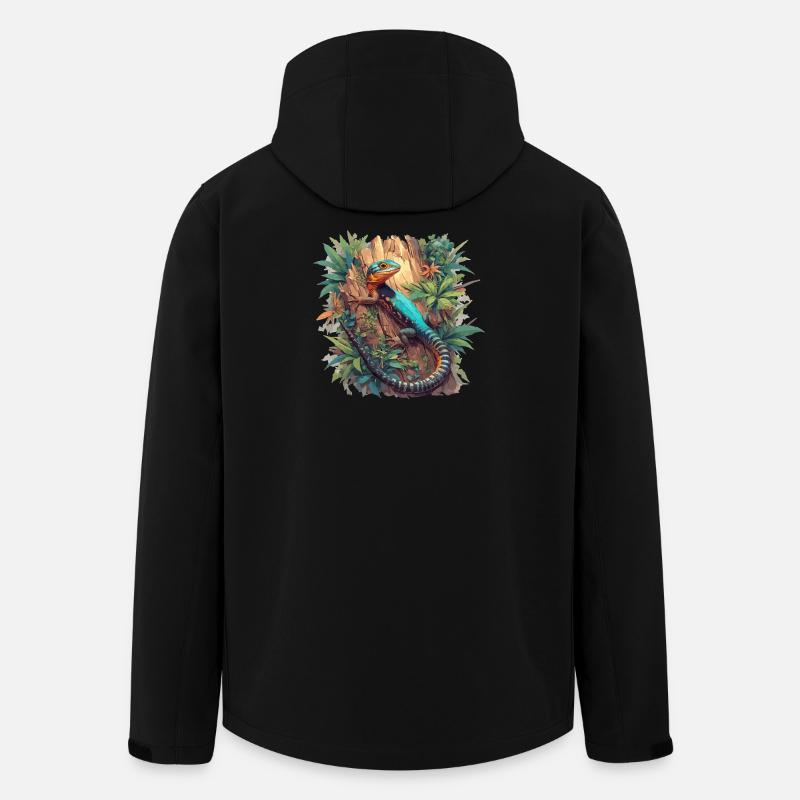 Eidechsen Eidechse - Recycelte Männer Softshell-Jacke von Stanley/Stella - Schwarz