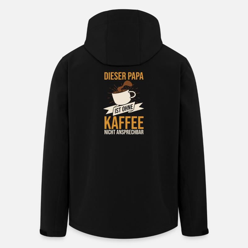 Coffee Father Father's Day Dad - Men’s Recycled Softshell Jacket by Stanley/Stella - black