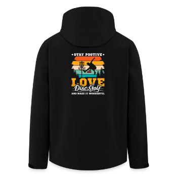 Disc Golf Gifts Disc Golf - Men’s Recycled Softshell Jacket by Stanley/Stella - black - Back - AI Model Male 185 light (185cm)