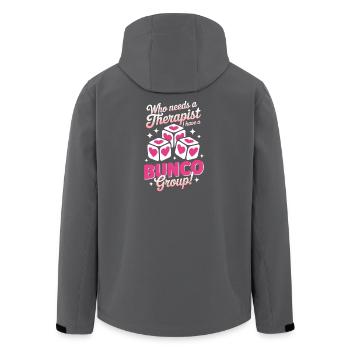 Arnaque, proverbes, jeu de dés, cadeau drôle d’arnaque, - Veste softshell homme en polyester recyclé Stanley/Stella - charbon - Dos - AI Model Male 185 light (185cm)