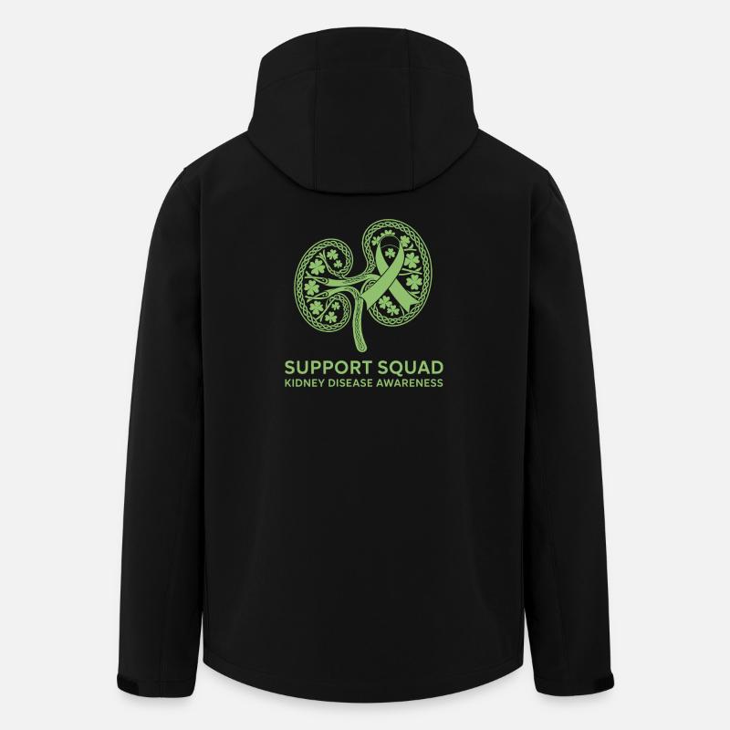 Nierenbewusstsein-Kleeblattband - Recycelte Männer Softshell-Jacke von Stanley/Stella - Schwarz