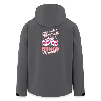Arnaque, proverbes, jeu de dés, cadeau drôle d’arnaque, - Veste softshell homme en polyester recyclé Stanley/Stella - noir - Dos - AI Model Male 185 light (185cm)