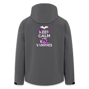 Keep Calm And Kill Vampires Spiritosa Divertente - Veste softshell homme en polyester recyclé Stanley/Stella - noir - Dos - AI Model Male 185 light (185cm)