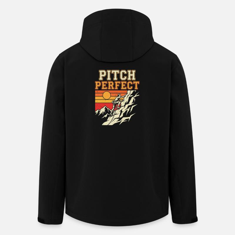 Pitch Perfect Climbing Alpine Sunset - Stanley/Stella herre softshelljakke i genanvendt polyester - sort