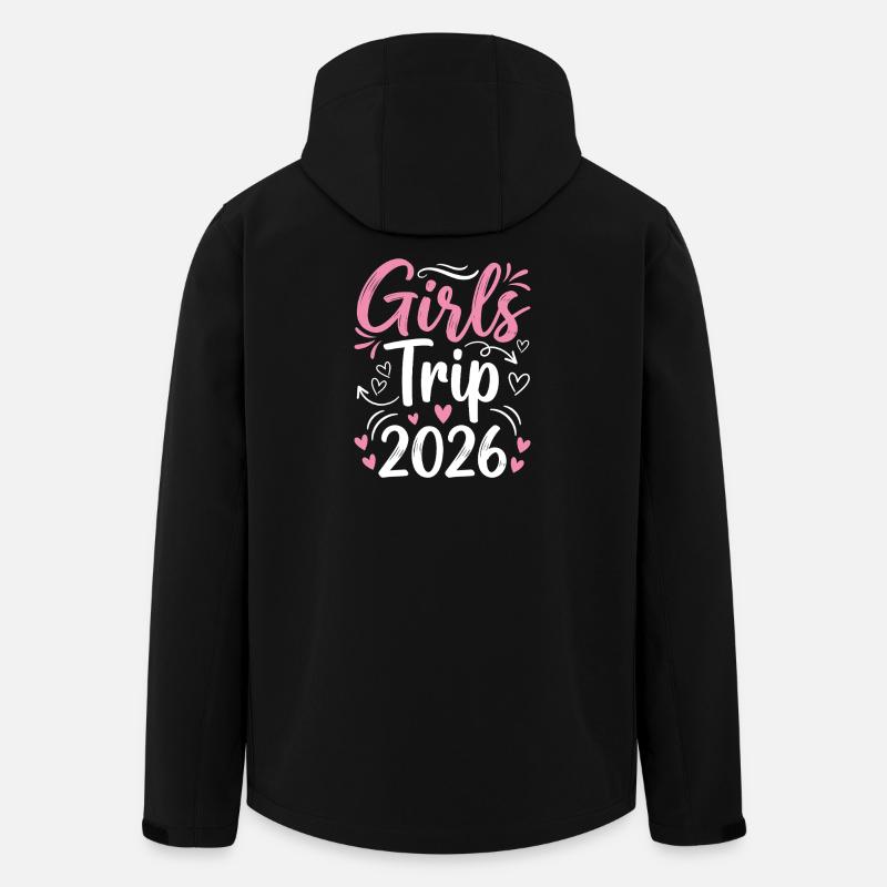 Mädelstrip 2026 Pink Design - Recycelte Männer Softshell-Jacke von Stanley/Stella - Schwarz