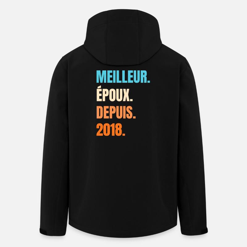 Bester Ehemann seit 2018 Geschenk-Ehemann - Recycelte Männer Softshell-Jacke von Stanley/Stella - Schwarz