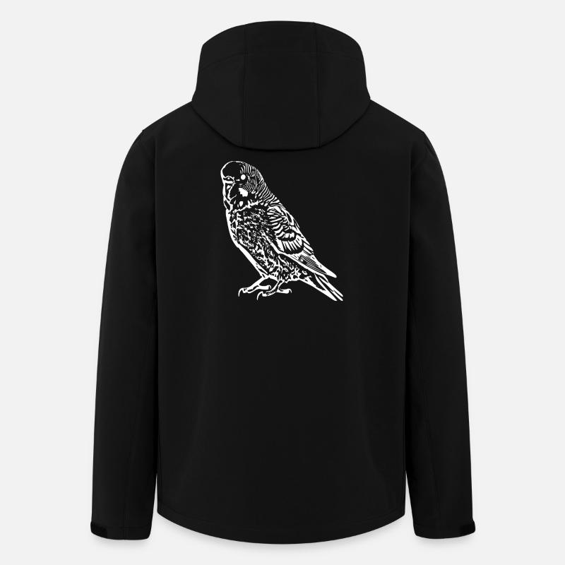 Budgie Bird white - Men’s Recycled Softshell Jacket by Stanley/Stella - black