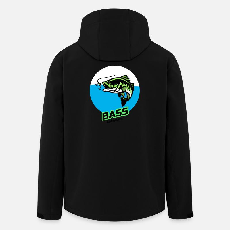 Bass Assissin - Recycelte Männer Softshell-Jacke von Stanley/Stella - Schwarz