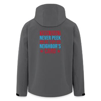 Bingo Game Never Peek Neighbor´s Card Bingo - Recycelte Männer Softshell-Jacke von Stanley/Stella - Schwarz - Hinten - AI Model Male 185 light (185cm)
