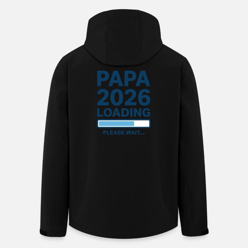 Dad 2026 Loading - Pregnancy Announcement - Men’s Recycled Softshell Jacket by Stanley/Stella - black
