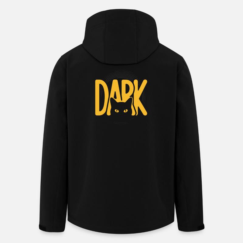 DARK Katzenaugen Minimal Design - Recycelte Männer Softshell-Jacke von Stanley/Stella - Schwarz