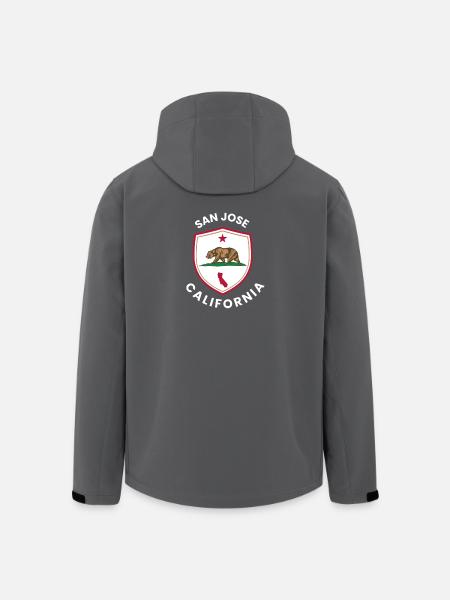 San Jose Shield Bear Emblem - Men’s Recycled Softshell Jacket by Stanley/Stella - black