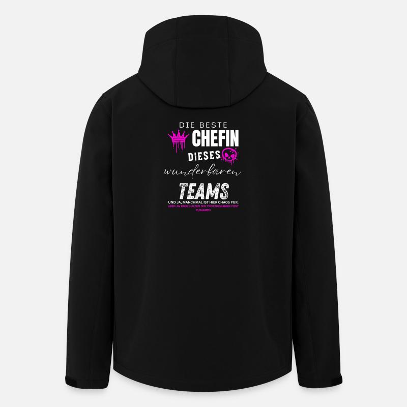 beste Chefin wunderbares Team Chefin geschenke - Veste softshell homme en polyester recyclé Stanley/Stella - noir