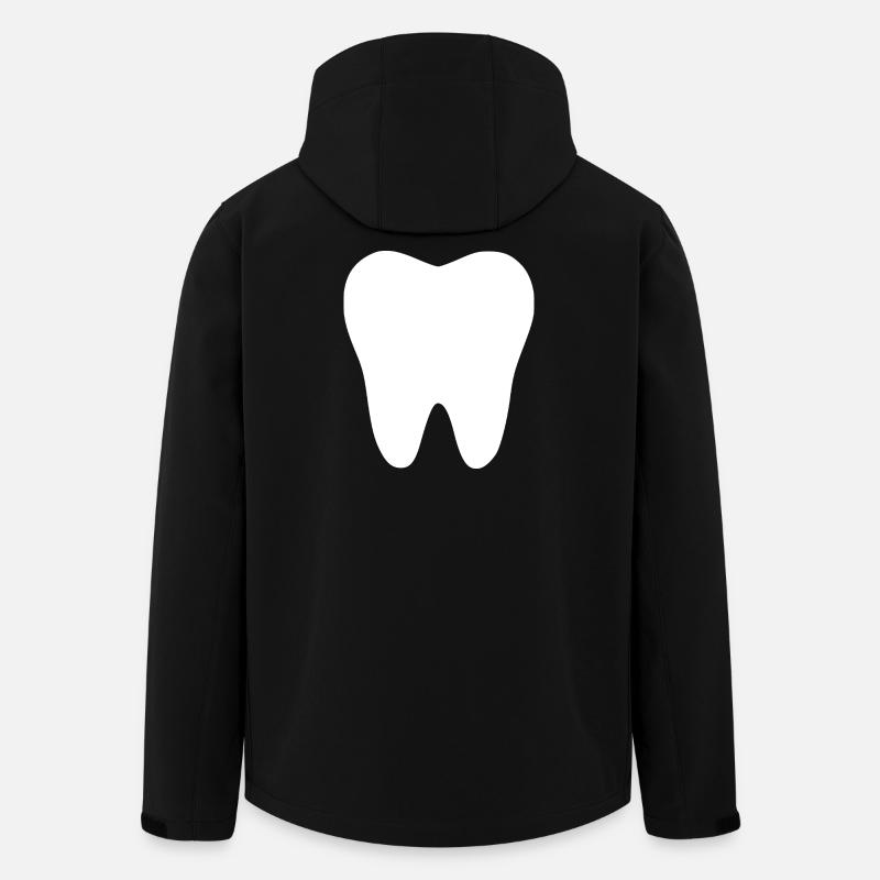 Dente, dents, cadeau dentiste - Veste softshell homme en polyester recyclé Stanley/Stella - noir