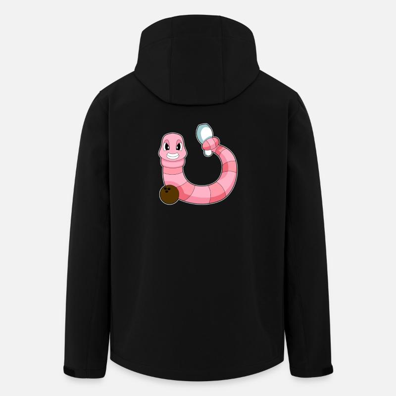 Worm Bowling Bowlingkuglekegle - Stanley/Stella herre softshelljakke i genanvendt polyester - sort