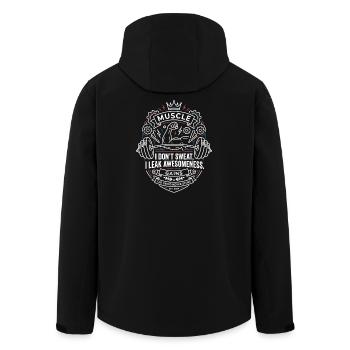 Muscle dit de ne pas transpirer, je fuis génial - Veste softshell homme en polyester recyclé Stanley/Stella - noir - Dos - AI Model Male 185 light (185cm)