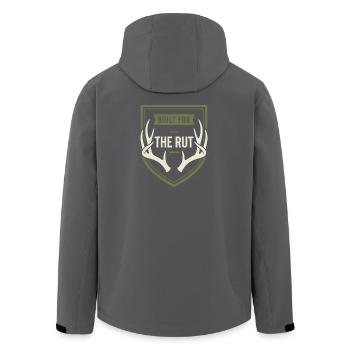 White-tailed hunter White-tail hunting Deer hunting - Men’s Recycled Softshell Jacket by Stanley/Stella - black - Back - AI Model Male 185 light (185cm)