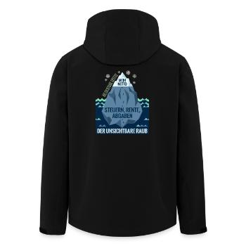 Die Sichtbare Spitze Mein Netto Eisberg Steuern - Recycelte Männer Softshell-Jacke von Stanley/Stella - Schwarz - Hinten - AI Model Male 185 light (185cm)