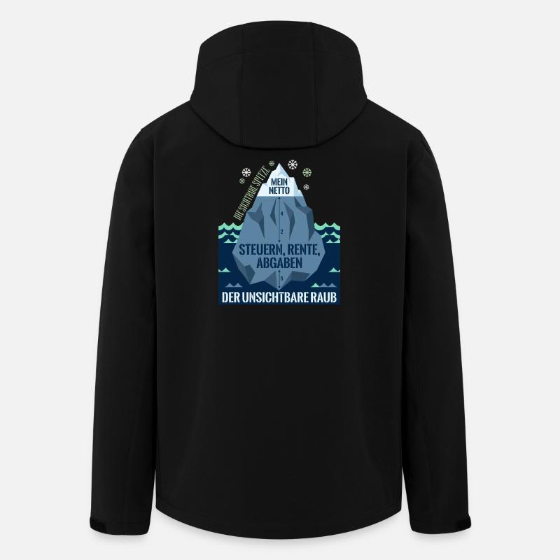 Die Sichtbare Spitze Mein Netto Eisberg Steuern - Giacca softshell uomo in poliestere riciclato di Stanley/Stella - nero