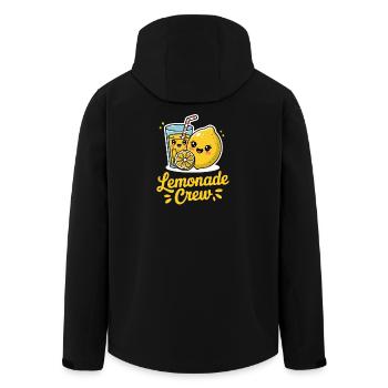 Lemonade Crew Funny Lemon Cartoon Illustration - Men’s Recycled Softshell Jacket by Stanley/Stella - black - Back - AI Model Male 185 light (185cm)
