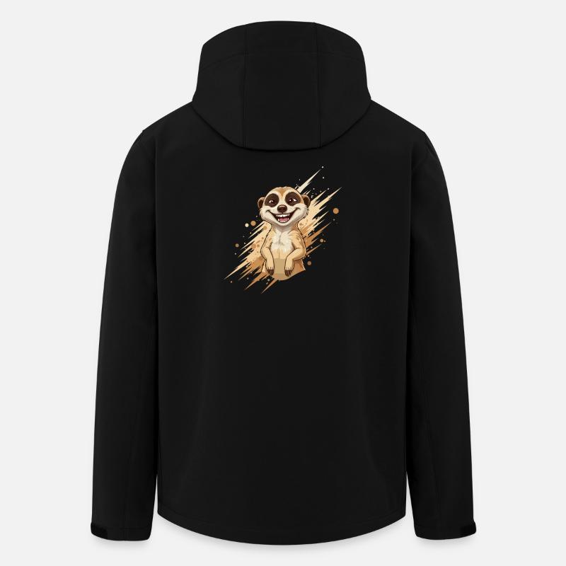 Splash joyeux de suricate - Veste softshell homme en polyester recyclé Stanley/Stella - noir