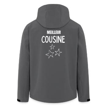 Best Cousin and Stars - Men’s Recycled Softshell Jacket by Stanley/Stella - black - Back - AI Model Male 185 light (185cm)